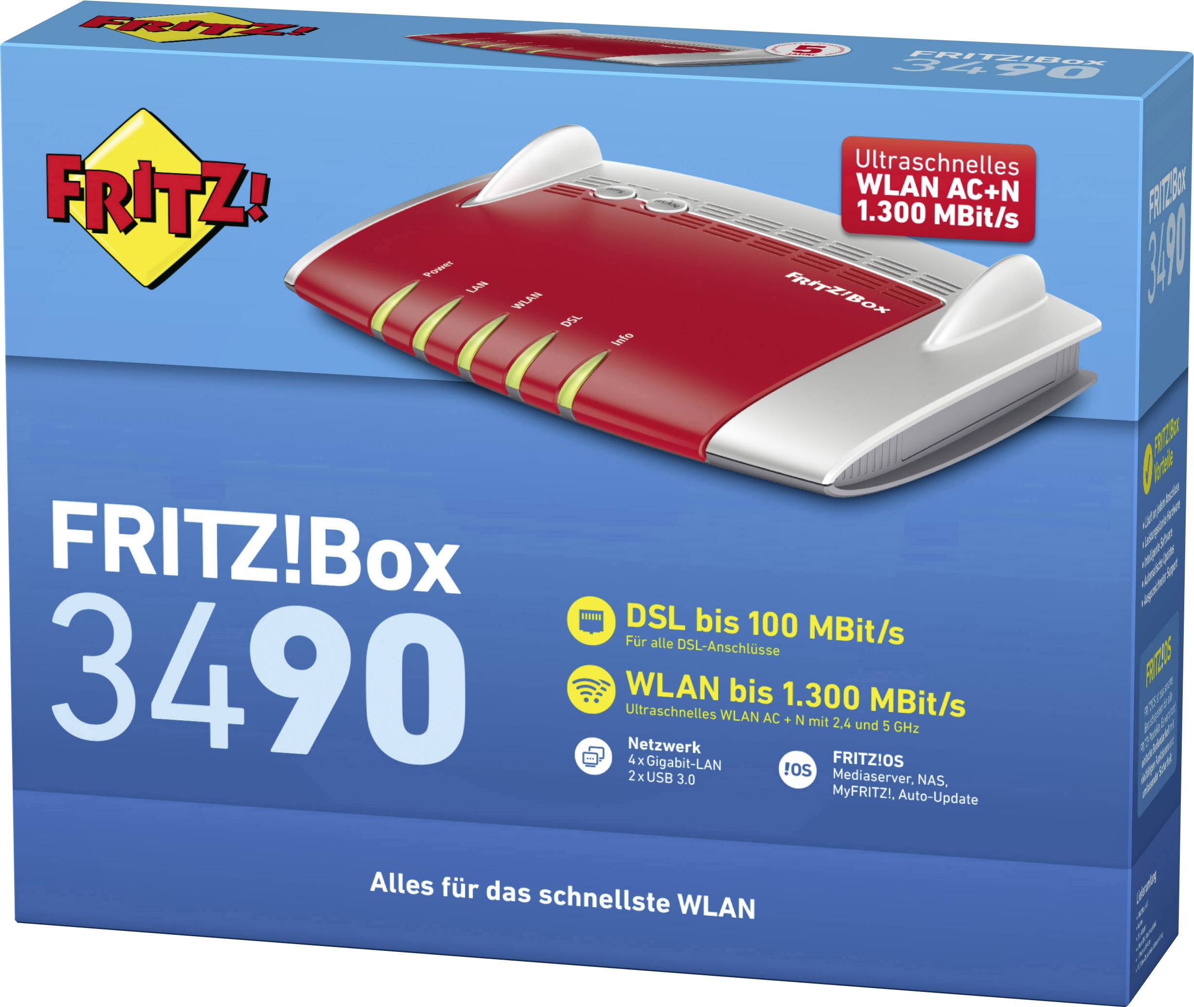 AVM Computersysteme WLAN-Router FRITZ!Box3490