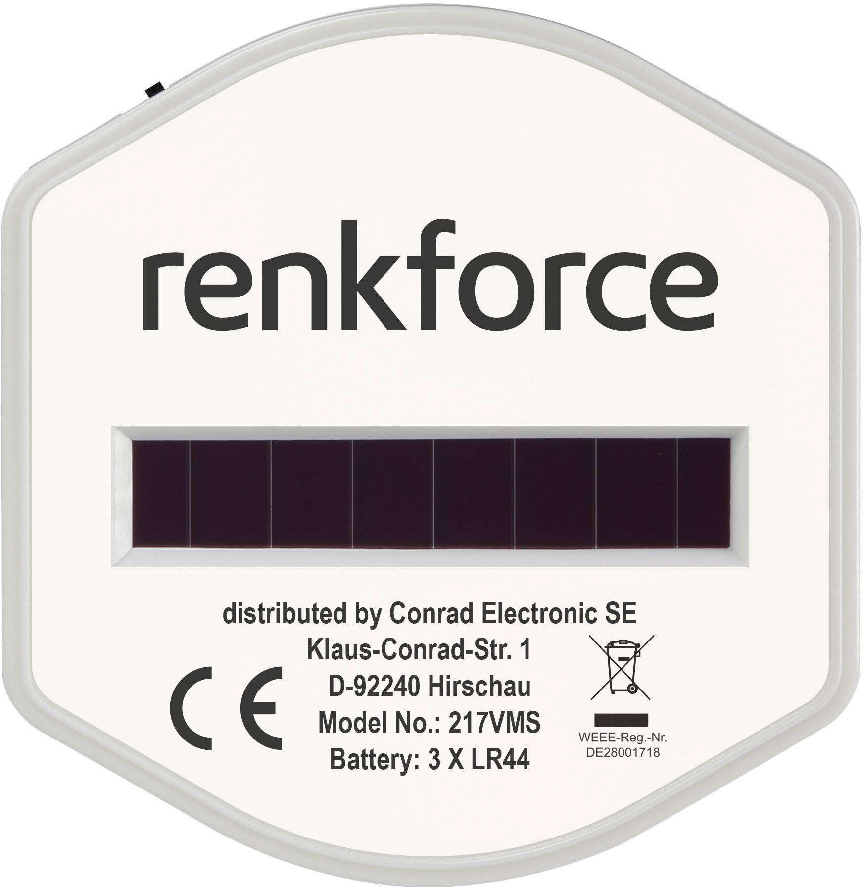 Renkforce Tür-/Fensteralarm mit Solar 100 dB 1270198