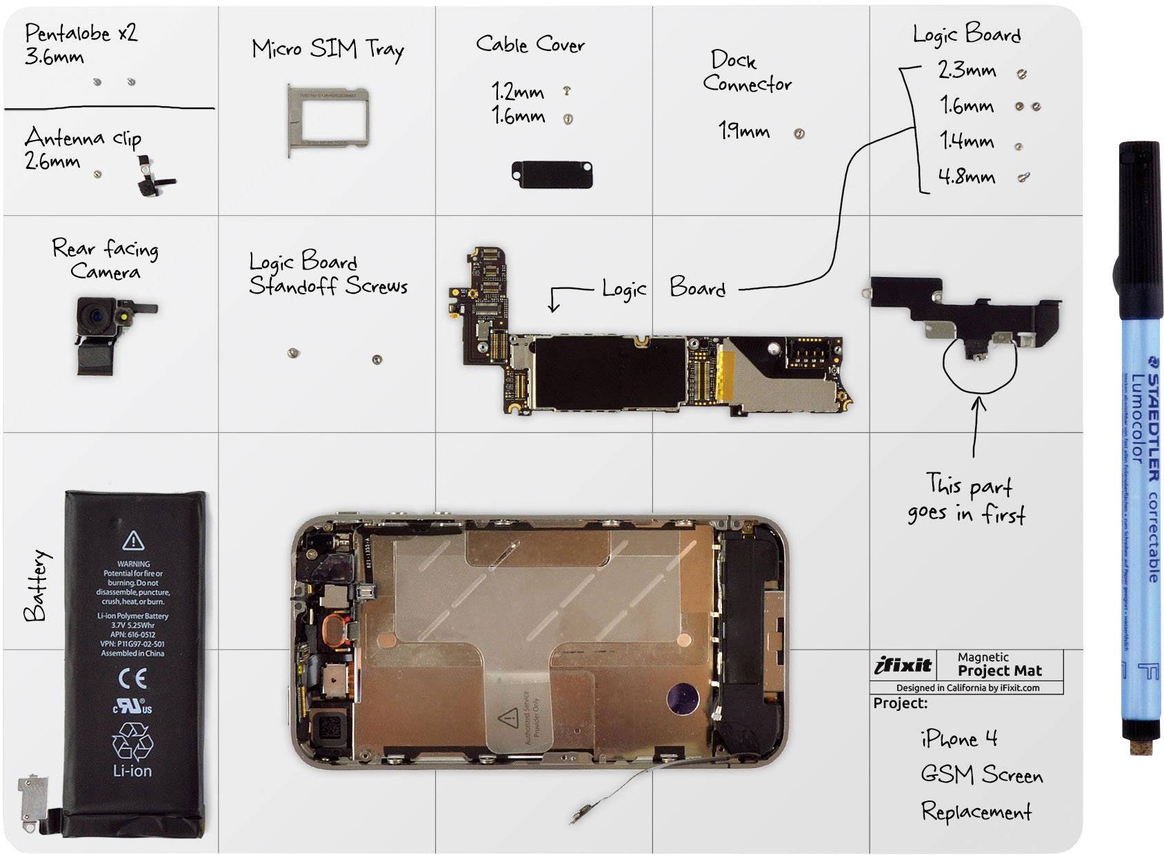 IFixit Mako Driver Kit + Magnetic Project Mat Magnetmatte
