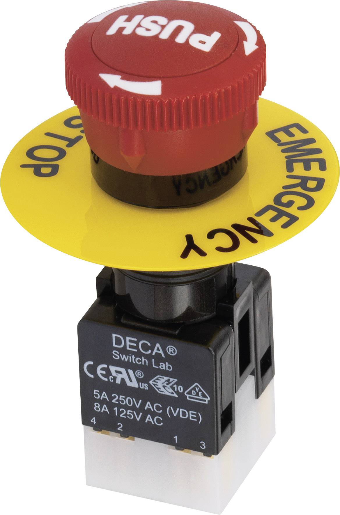 DECA ADA16E6-R11-A1KR Not-Aus-Schalter 250 V/AC 5A 2 Öffner, 2 Schließer IP65 1St.