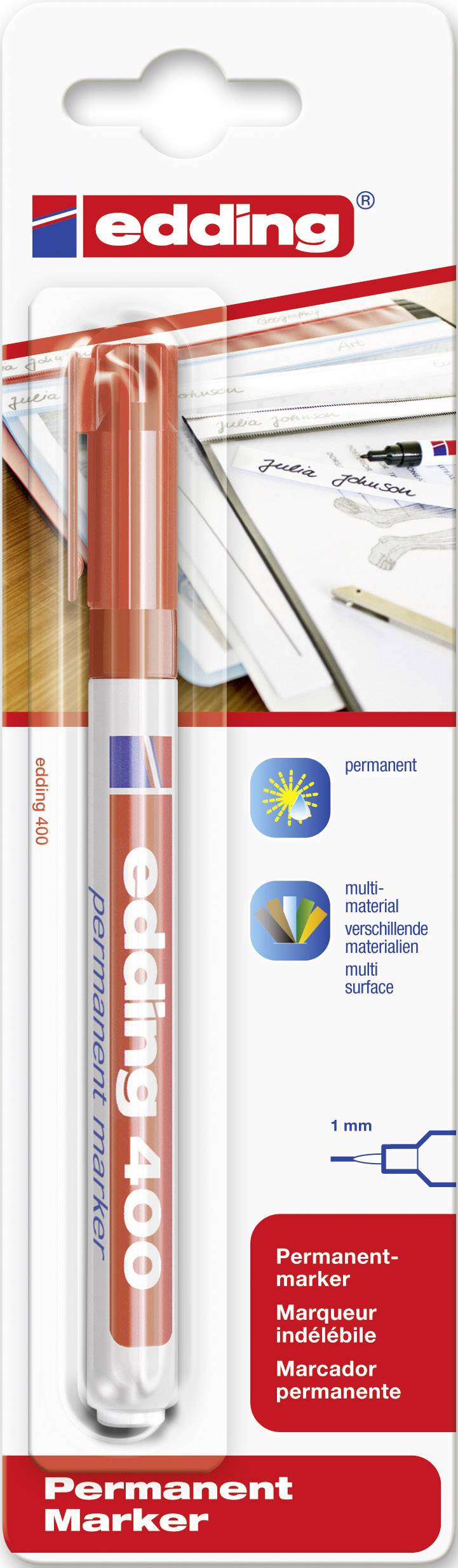 edding Permanent Marker E-400 rot