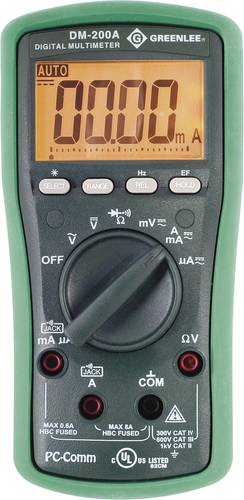 GreenLee DM-200A Hand-Multimeter digital CAT II 1000 V, CAT III 600V Anzeige (Counts): 6000