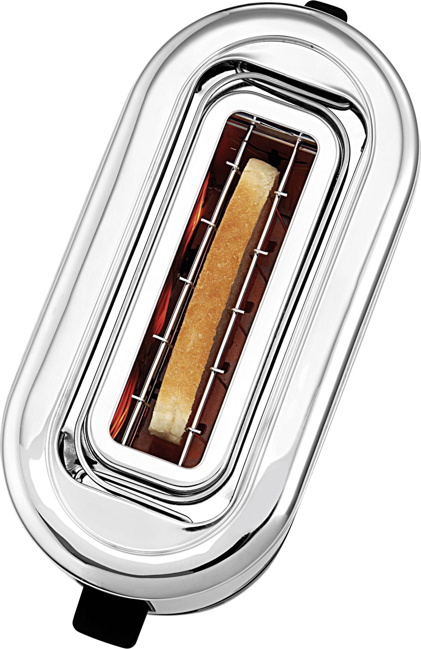 WMF Toaster mit eingebautem Brötchenaufsatz Edelstahl, Schwarz