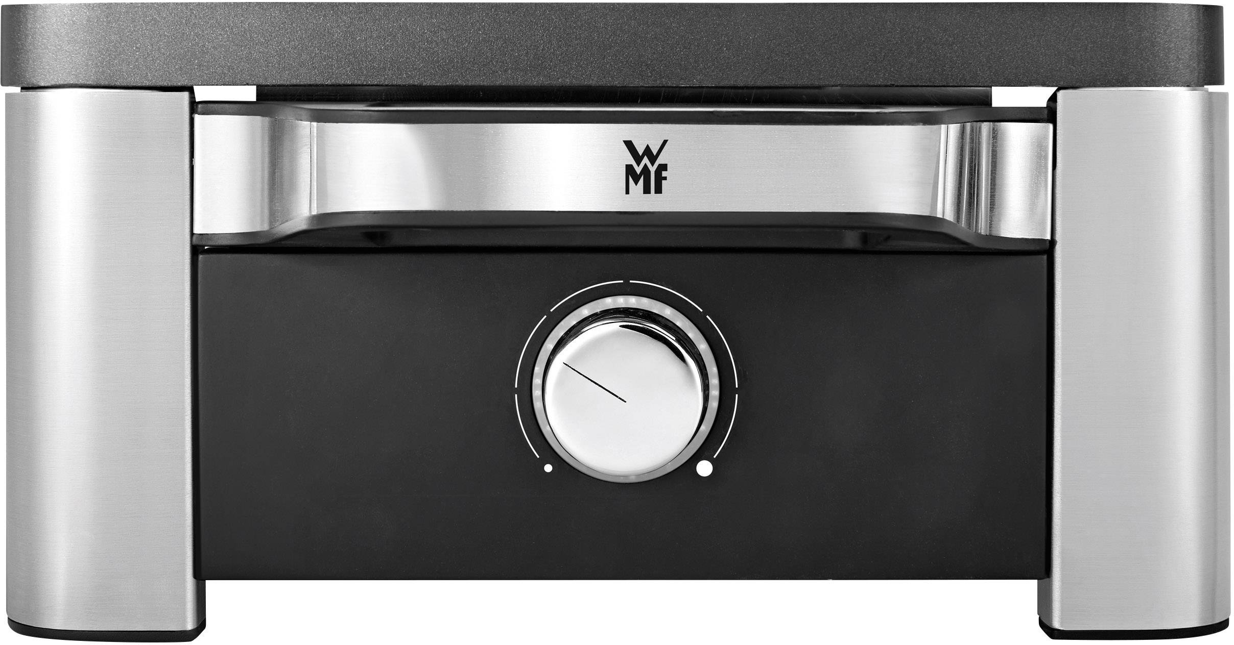 WMF LONO Raclette Raclette 8 Pfännchen, mit manueller Temperatureinstellung Edelstahl, Schwarz