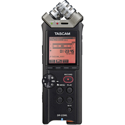 Tascam DR-22WL Mobiler Audio-Recorder Schwarz