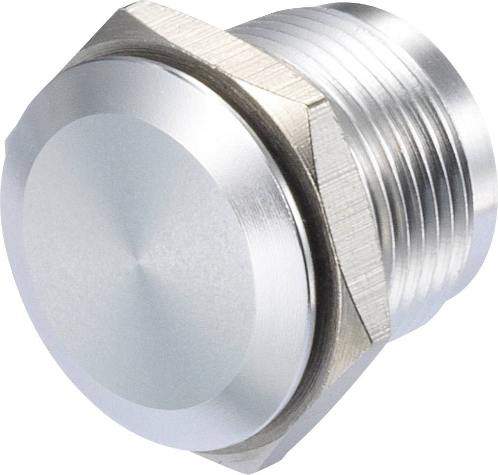Silberner Metallzylinder mit Schraubgewinde, seitlich sichtbar.