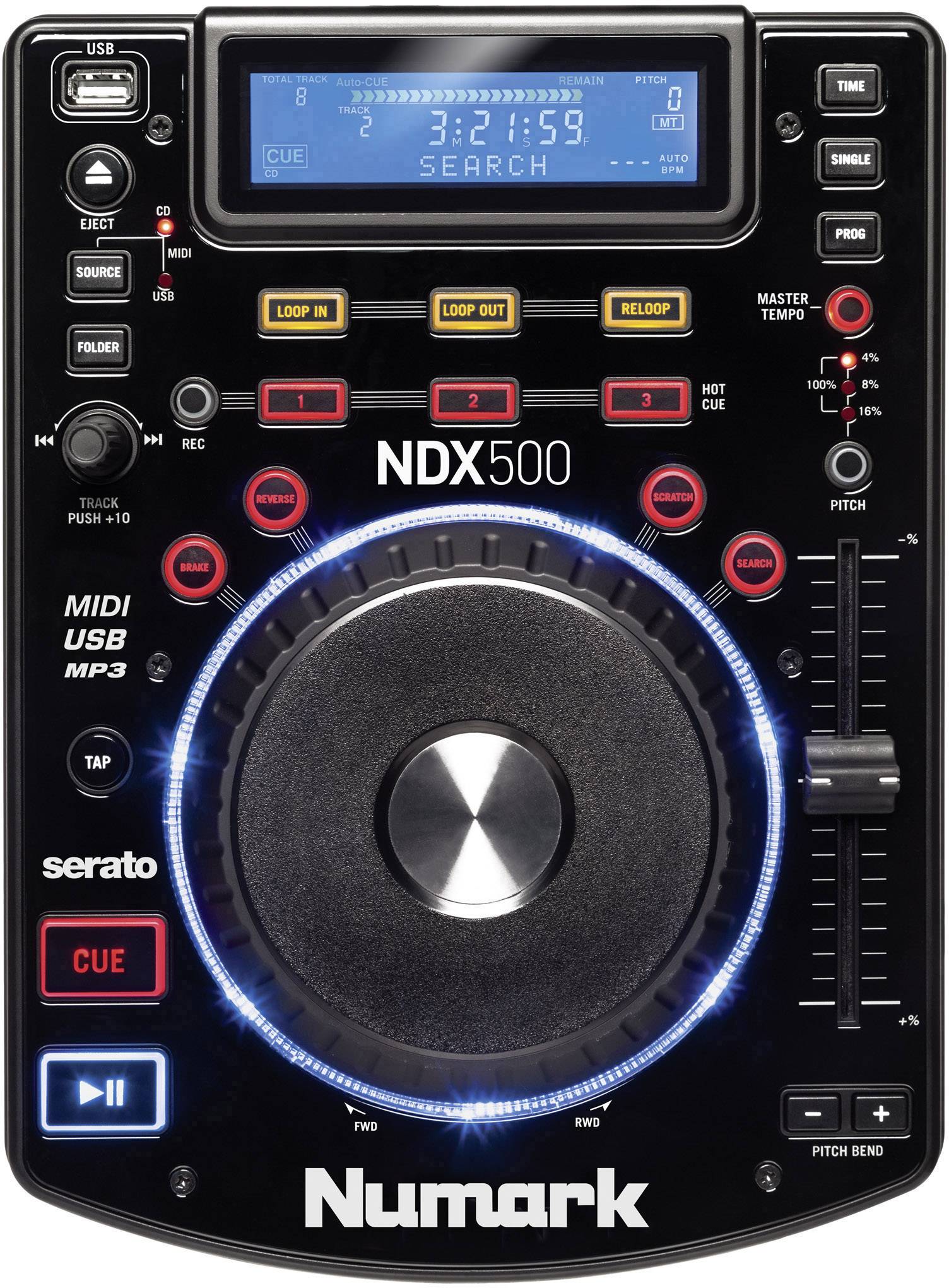 Numark NDX500 DJ Einzel CD Player
