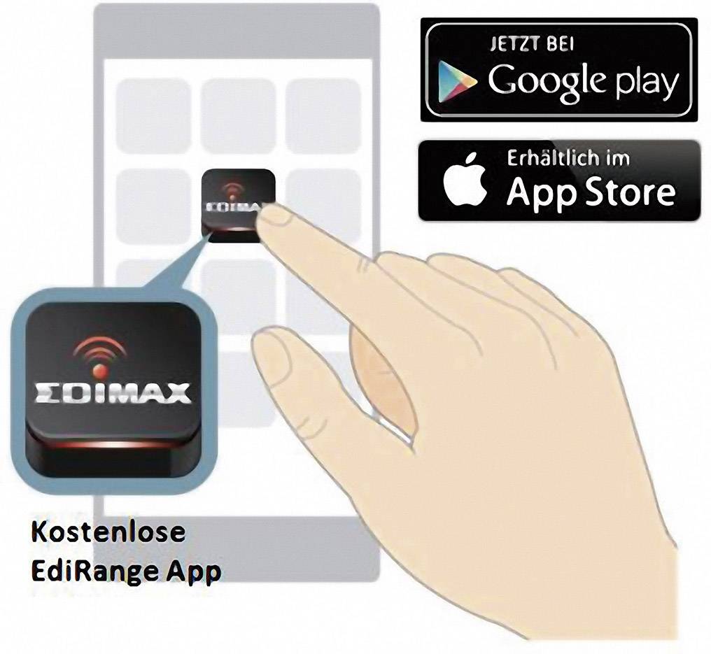 EDIMAX WLAN Repeater EW-7438RPn Mini met EdiRange App 29218C2 300MBit/s