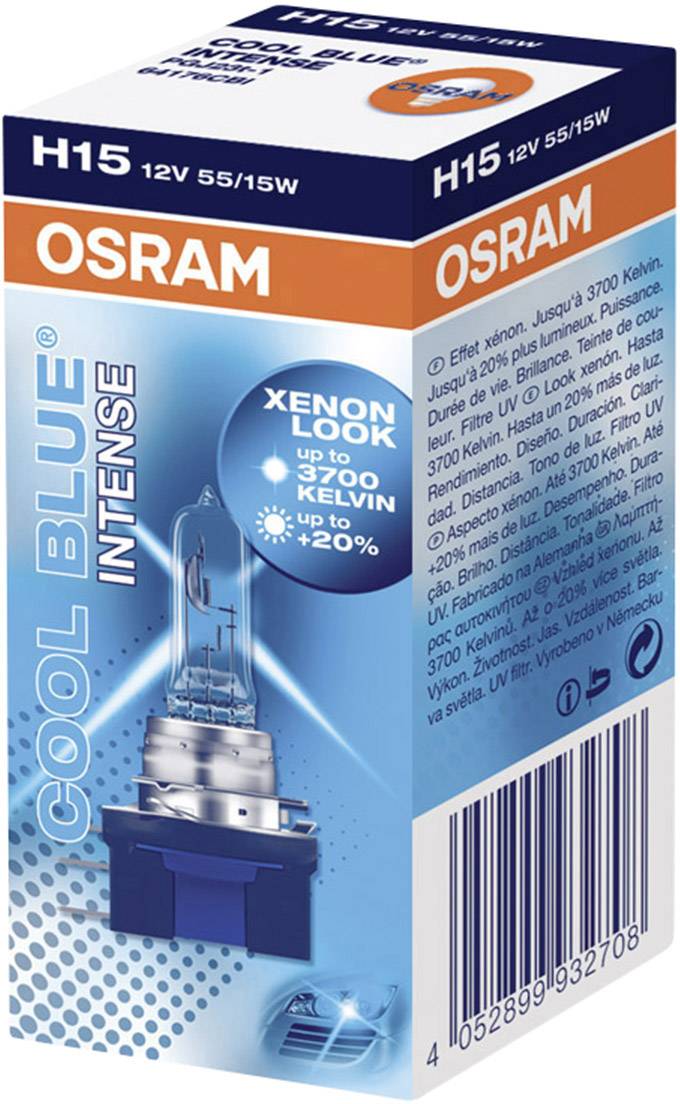 OSRAM 64176CBI Halogen Leuchtmittel COOL BLUE® INTENSE H15 15 W 12 V