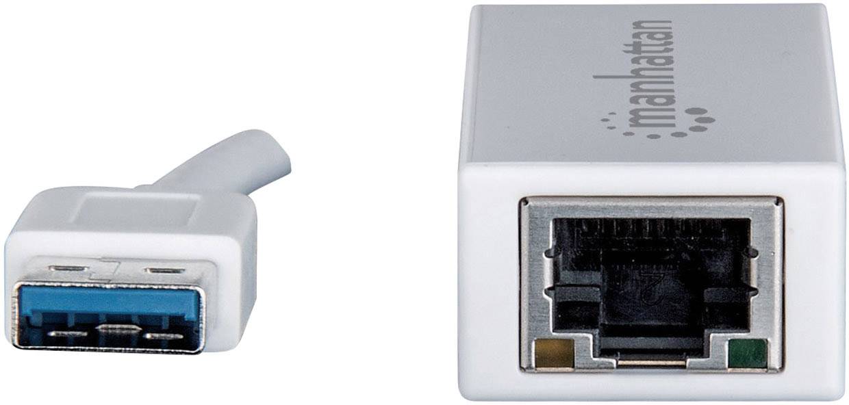 Manhattan Gigabit Ethernet Adapter Netzwerkadapter 1 GBit/s USB 3.2 Gen 1 (USB 3.0)