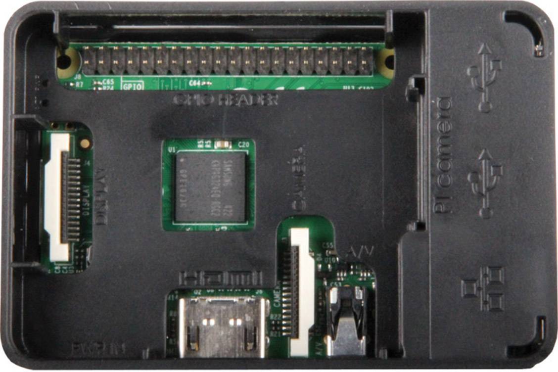 RB-Case+02B SBC-Gehäuse Passend für: Raspberry Pi Schwarz