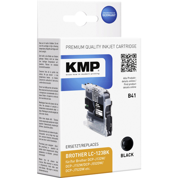 KMP Tinte ersetzt Brother LC-123 Kompatibel Schwarz B41 1525,0001
