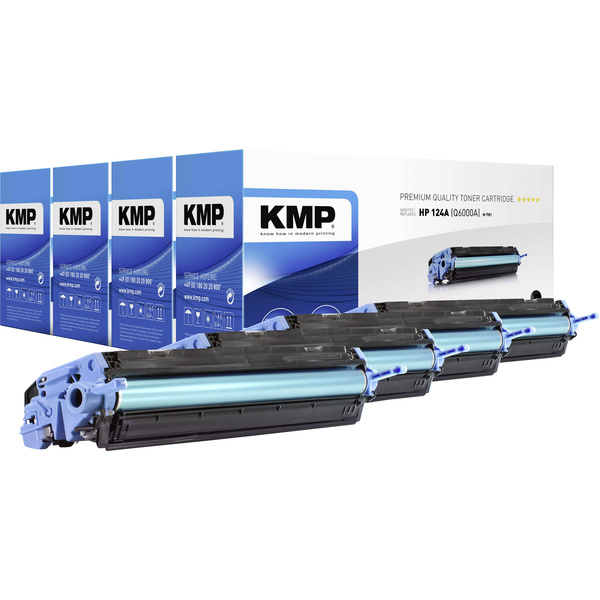 KMP H-T81V Tonerkassette Kombi-Pack ersetzt HP 124A, Q6000A, Q6001A, Q6002A, Q6003A Schwarz, Cyan, Magenta, Gelb 2500 Seiten