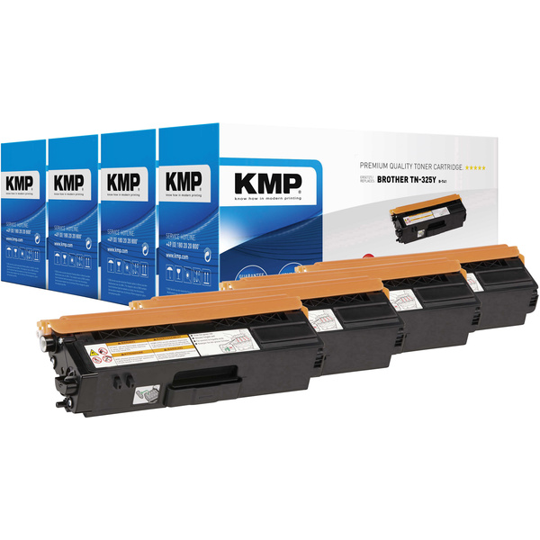 KMP Toner Kombi-Pack ersetzt Brother TN-325, TN325BK, TN325C, TN325M, TN325Y Kompatibel Schwarz, Cyan, Magenta, Gelb 4000 Seiten