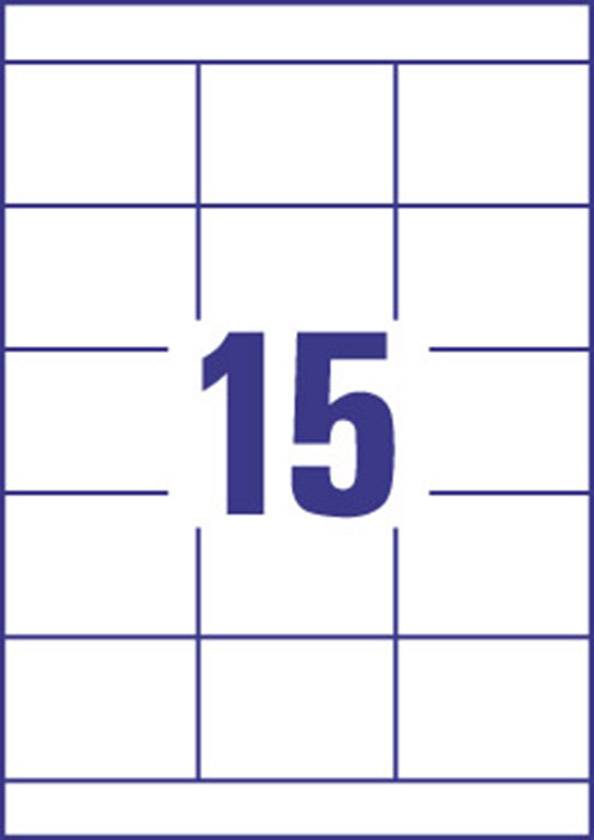 Europe 100 ELA044 Universal-Etiketten 70 x 50.8 mm Papier Weiß 1500 St. Permanent haftend Tintenstrahldrucker, Laserdrucker, Farblaserdrucker
