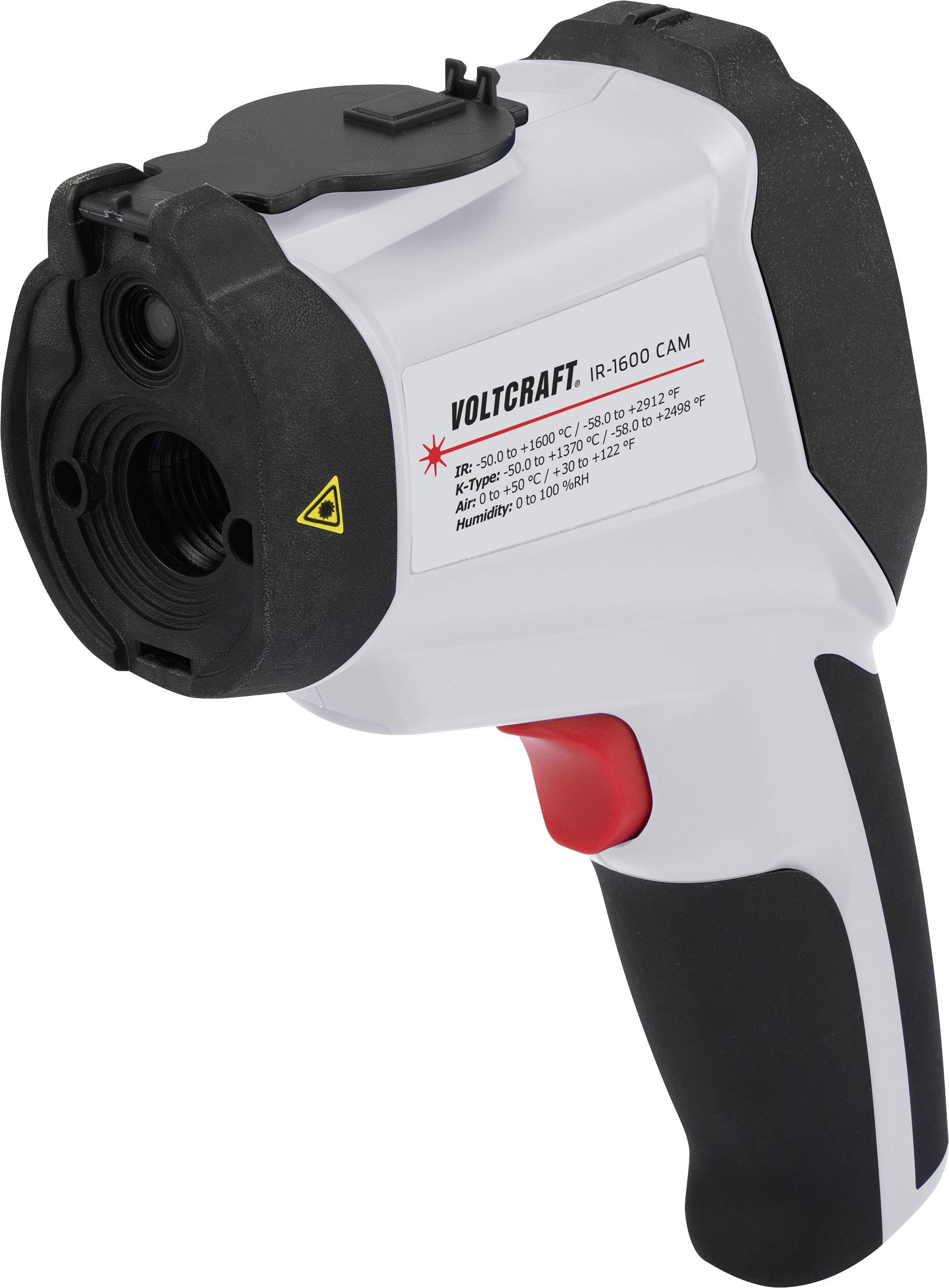 VOLTCRAFT IR-1600 CAM Infrarot-Thermometer Optik 50:1 -50 - +1600°C Pyrometer, Echtbildanzeige