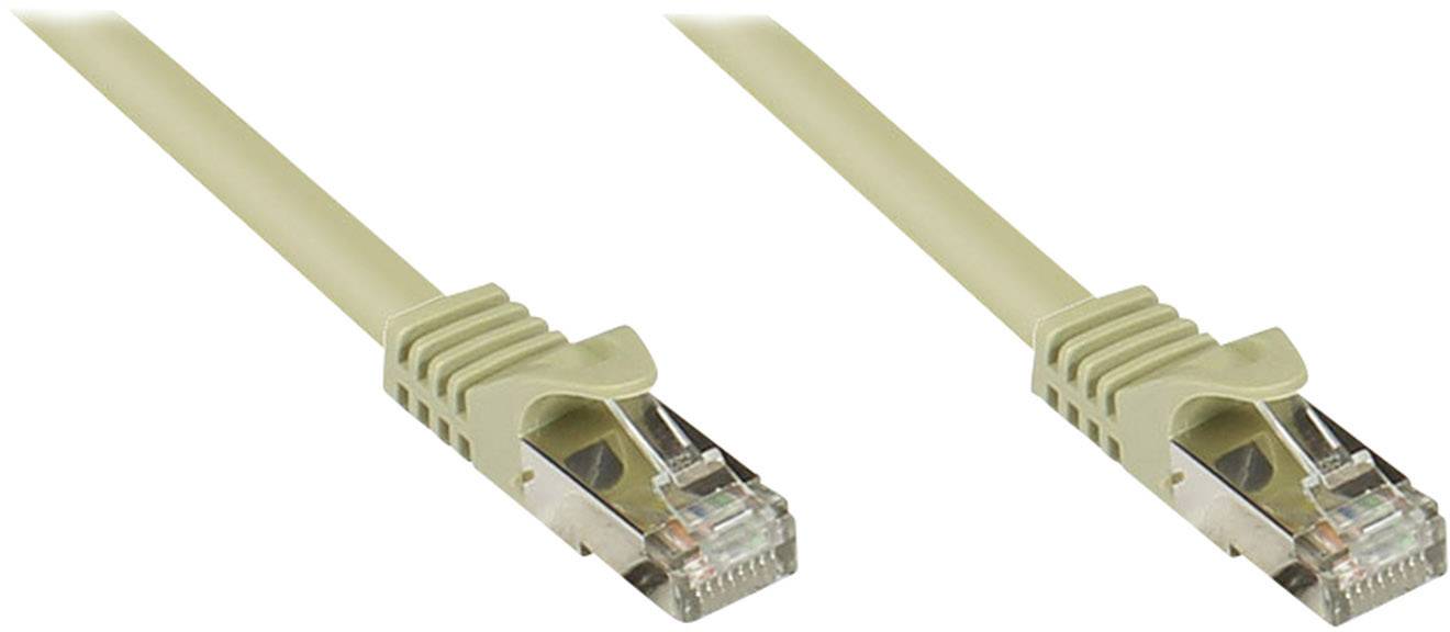 Good Connections 8070R-010 RJ45 S/FTP 1.00 m Grau Flammwidrig, mit Rastnasenschutz 1 St.