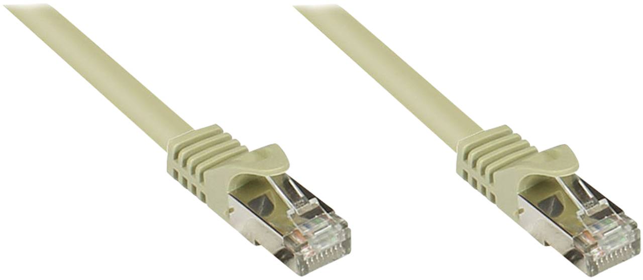 Good Connections 8070R-100 RJ45 S/FTP 10.00 m Grau Flammwidrig, mit Rastnasenschutz 1 St.