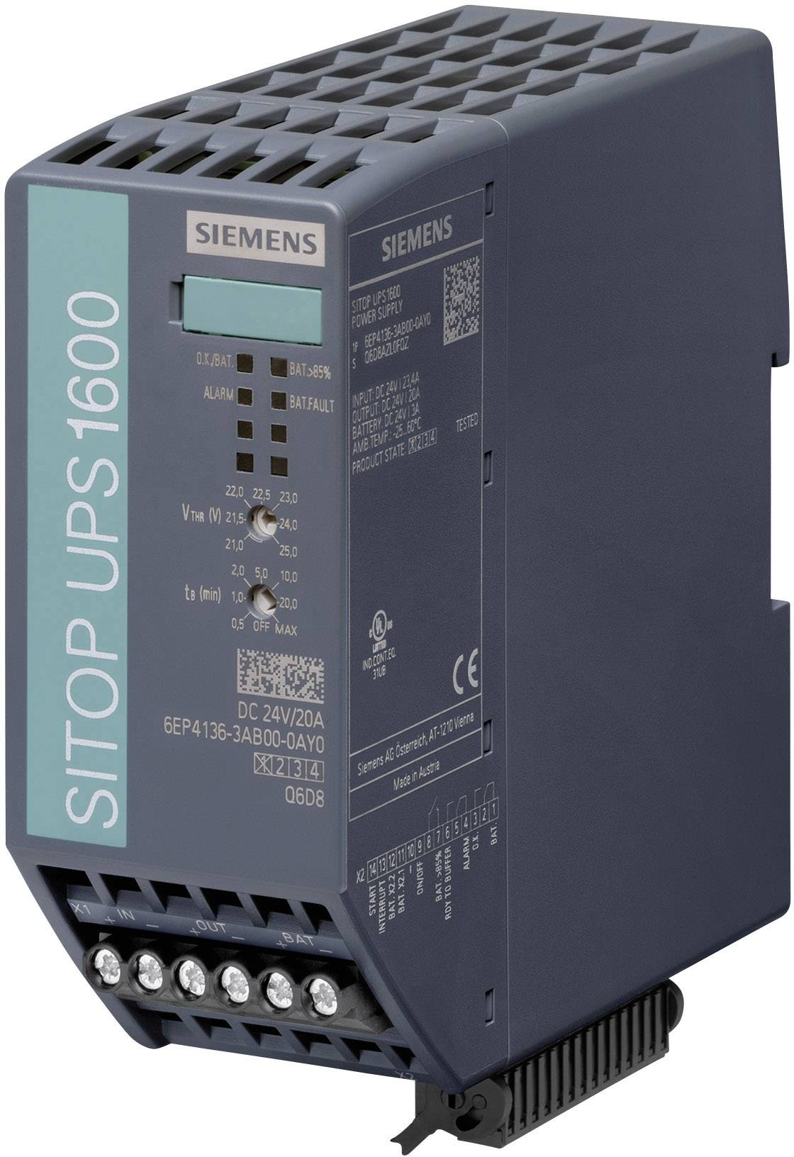 Siemens 6EP4136-3AB00-0AY0 6EP41363AB000AY0 Industrielle USV-Anlage (DIN Rail)