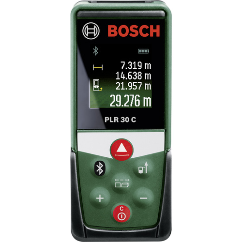 Bosch Home and Garden PLR 30 C Laser-Entfernungsmesser Bluetooth, Dokumentations-App Messbereich
