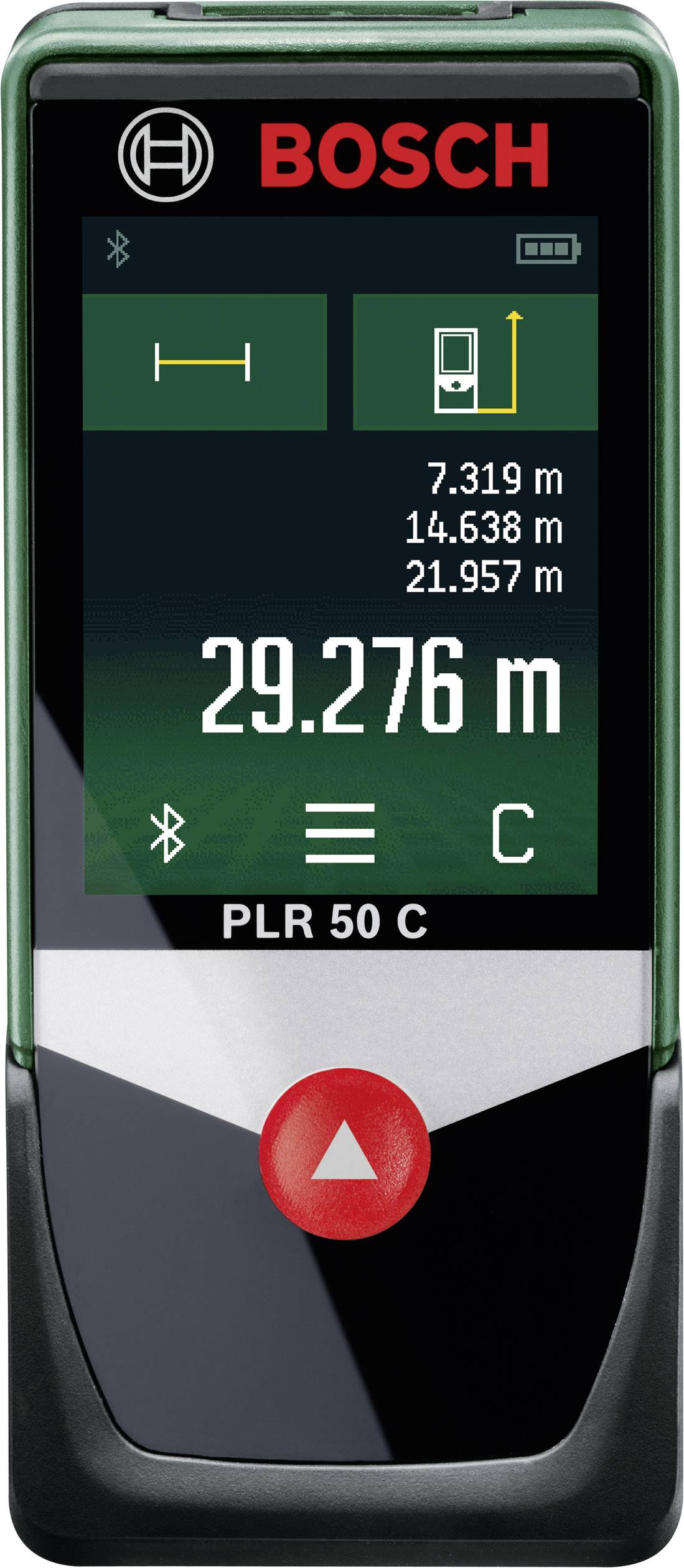 Bosch Home and Garden PLR 50 C Laser-Entfernungsmesser Touchscreen, Bluetooth, Dokumentations-App Messbereich (max.) (Details) 50 m