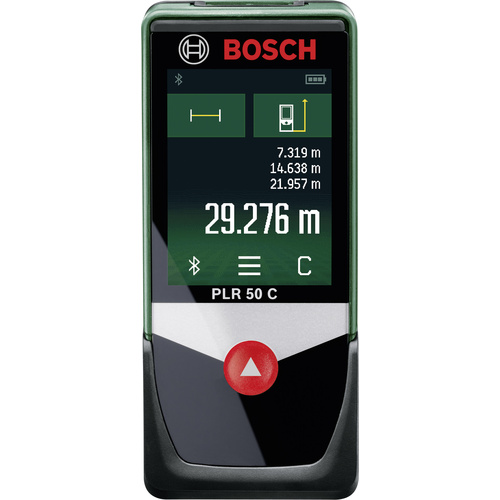 Bosch Home and Garden PLR 50 C Laser-Entfernungsmesser Touchscreen, Bluetooth, Dokumentations-App Messbereich (max.) (Details) 50m