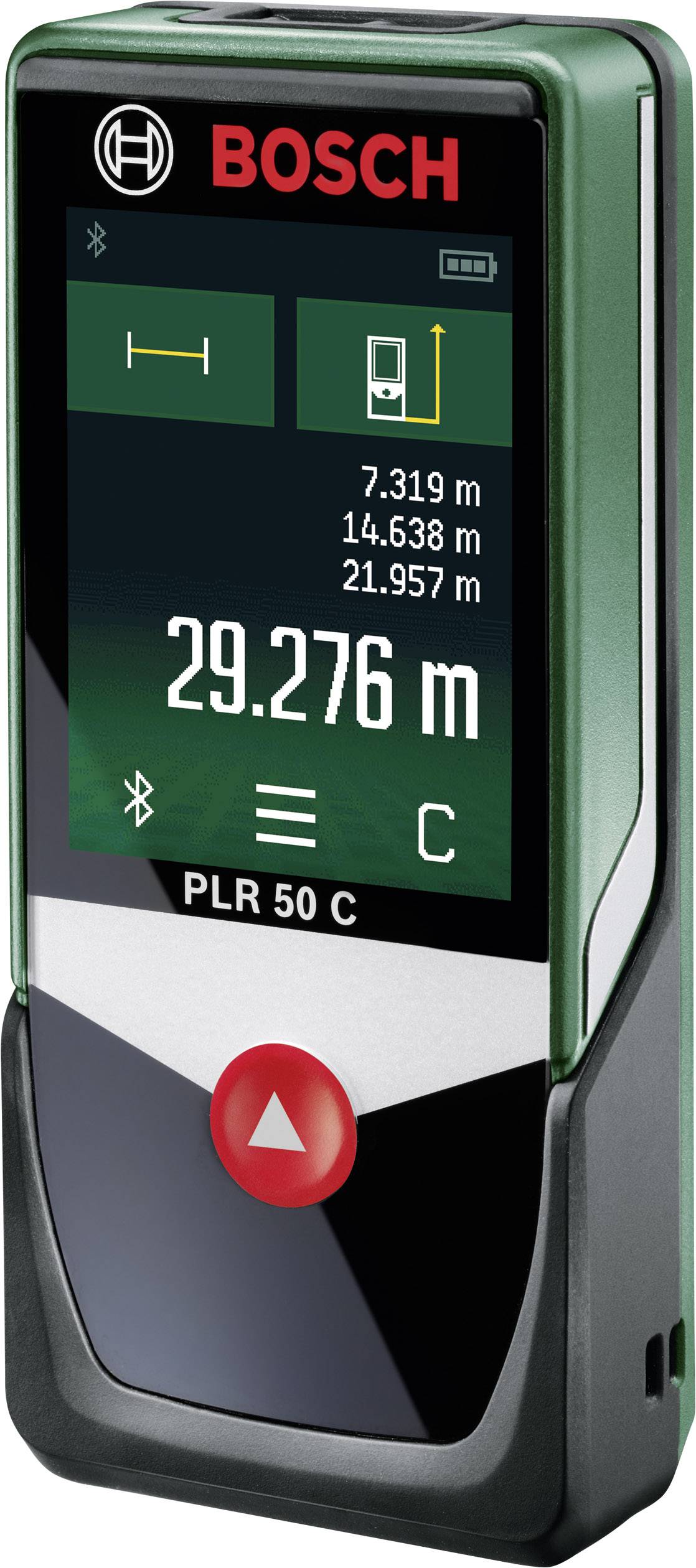 Bosch Home and Garden PLR 50 C Laser-Entfernungsmesser Touchscreen, Bluetooth, Dokumentations-App Messbereich (max.) (Details) 50m