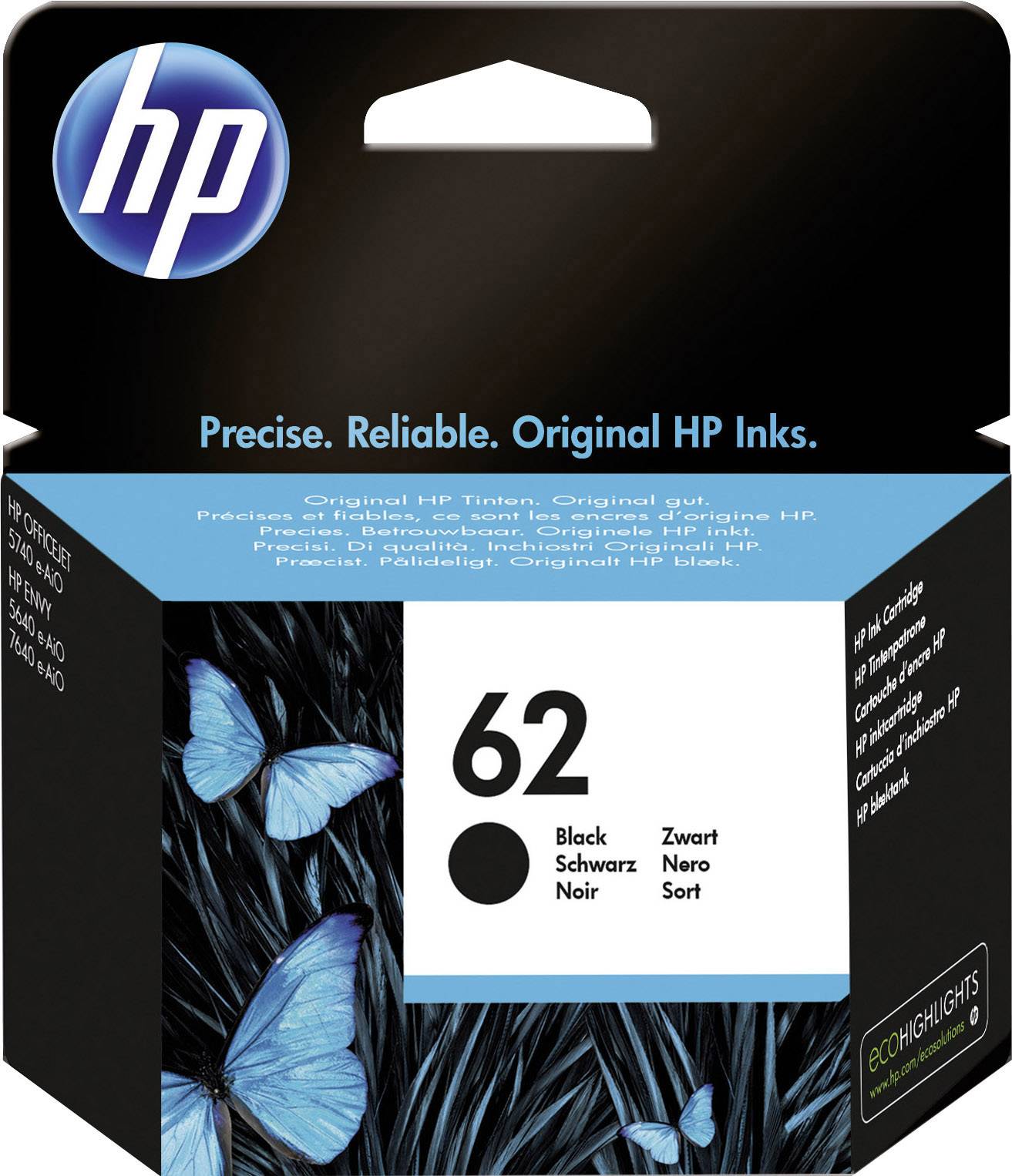 HP 62 Druckerpatrone Original Schwarz C2P04AE Tinte