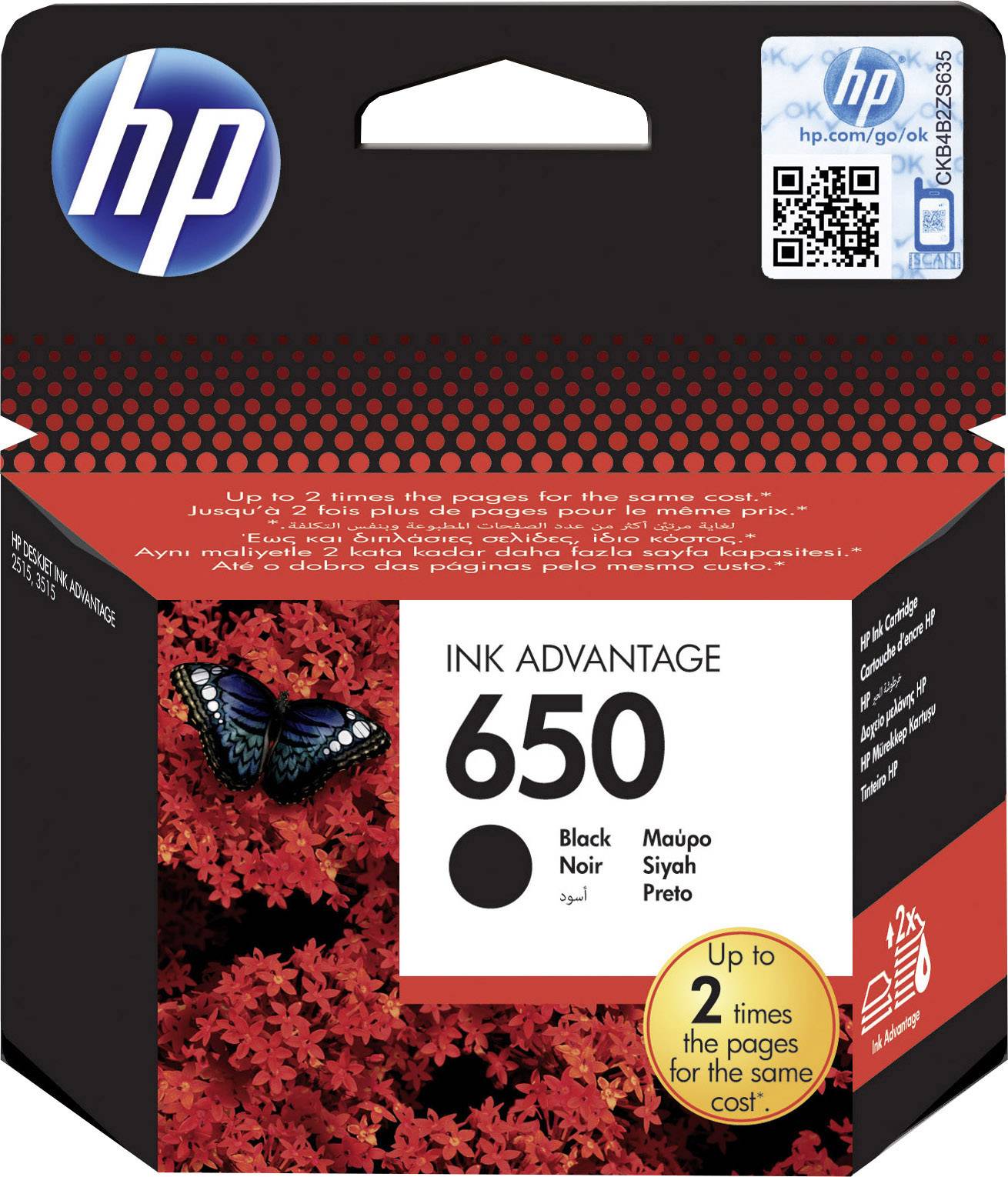 HP Tinte CZ101AE 650 schwarz