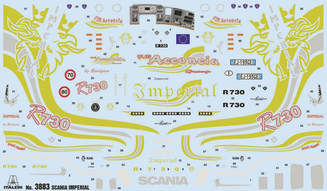 Italeri 510003883 Scania R730 V8 Topline Imperial Truckmodell Bausatz 1:24