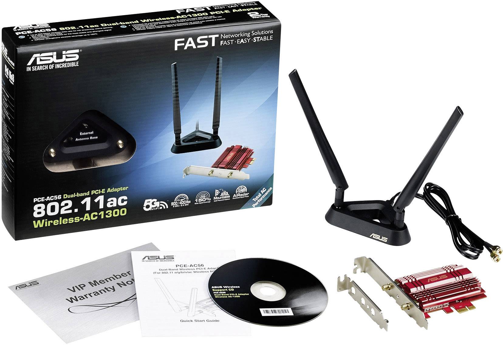 Asus PCE-AC56 WLAN Steckkarte 867 MBit/s