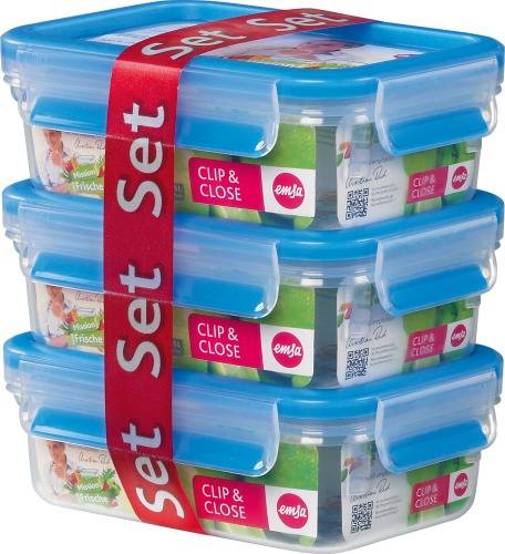 Emsa Frischhaltedosen-Set CLIP CLOSE 3er bl