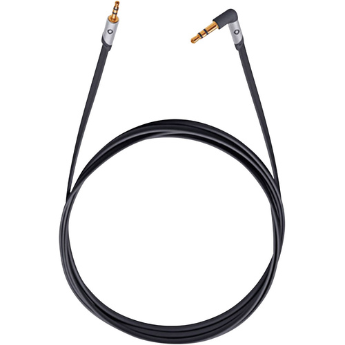Oehlbach Klinke Audio Anschlusskabel [1x Klinkenstecker 2.5mm - 1x Klinkenstecker 3.5 mm] 1.50m Anthrazit vergoldete