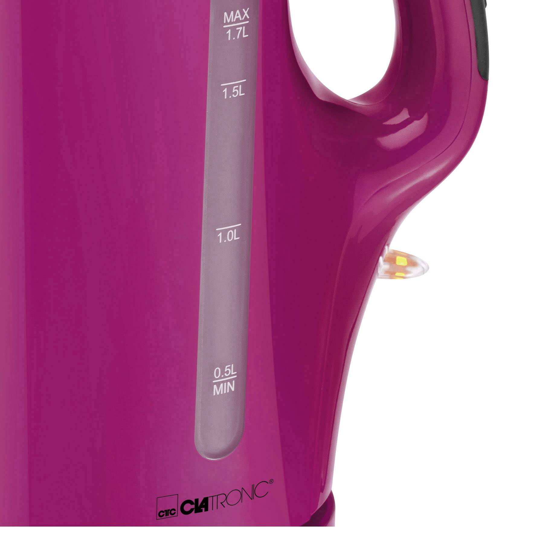 Clatronic WK 3445 Wasserkocher schnurlos Brombeer