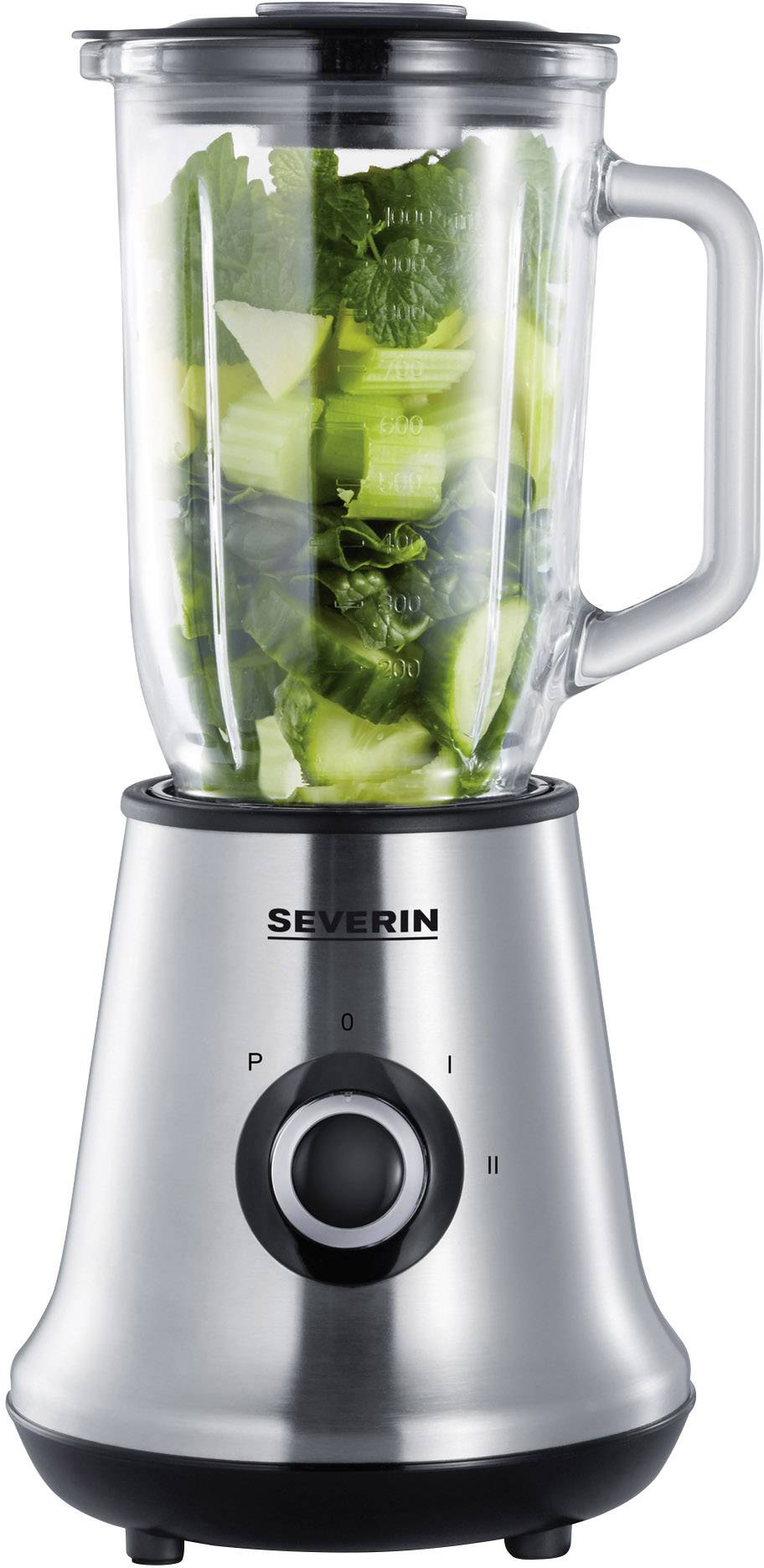 Severin SM 3737 Smoothie-Maker 500W Edelstahl (gebürstet), Schwarz