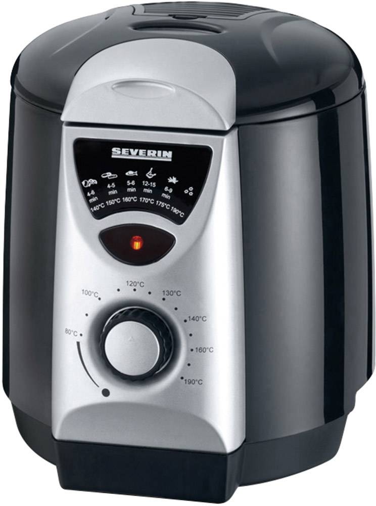 Severin FR 2408 Fondue-Fritteuse 840 W Schwarz, Silber