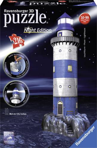 Ravensburger 3D Puzzle Leuchtturm bei Nacht 12577 Leuchtturm bei Nacht 1St.