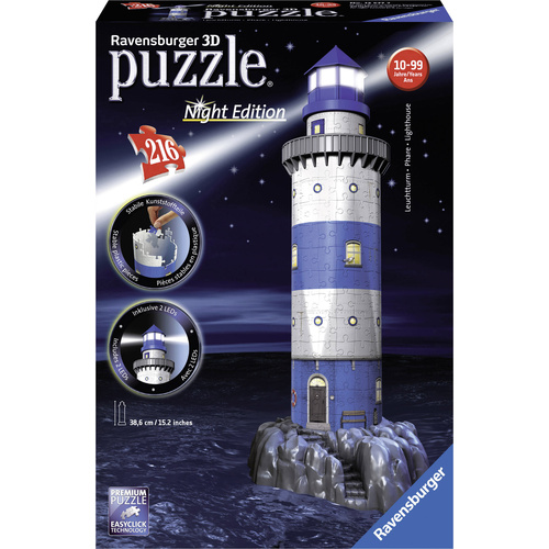 Ravensburger 3D Puzzle Leuchtturm bei Nacht 12577 Leuchtturm bei Nacht 1 St.