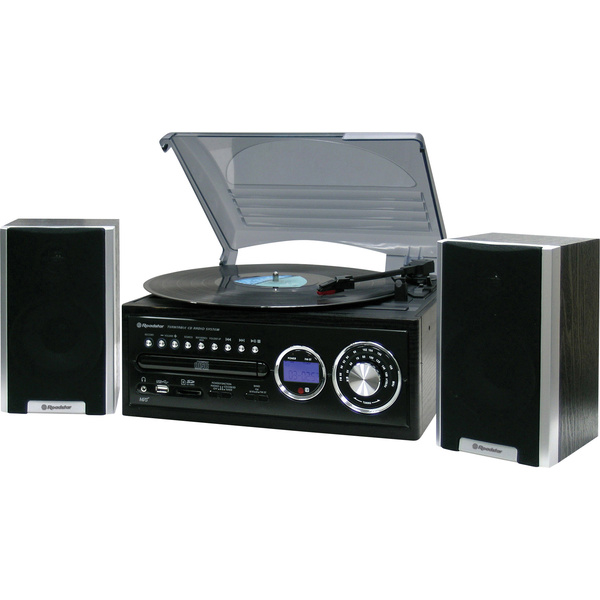 Roadstar HIF-8888TUMPN Stereoanlage CD, SD, USB, MW, Plattenspieler, UKW, Schwarz