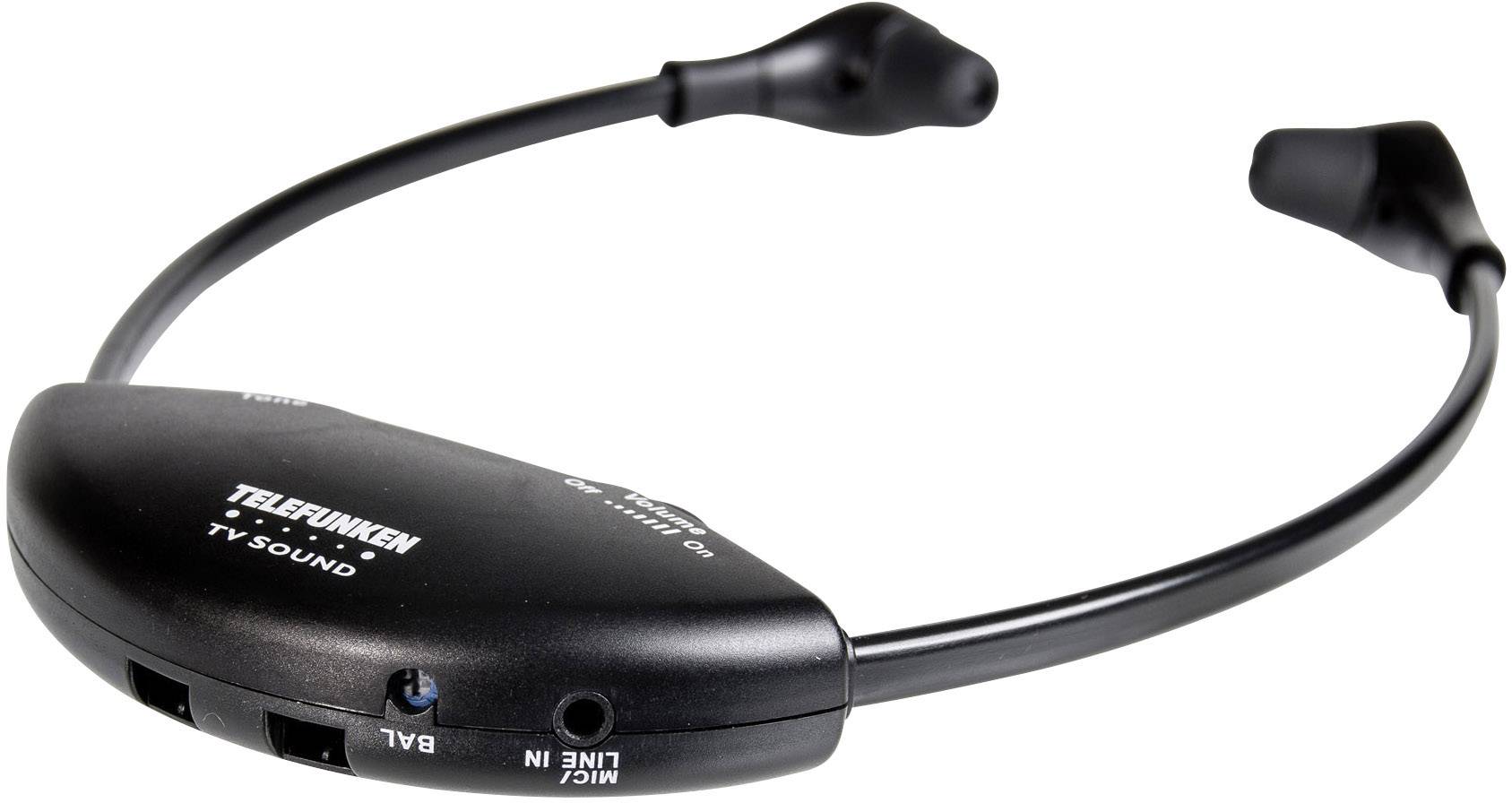 Telefunken TV Sound T90103 TV In Ear Kopfhörer Infrarot Schwarz Lautstärkeregelung
