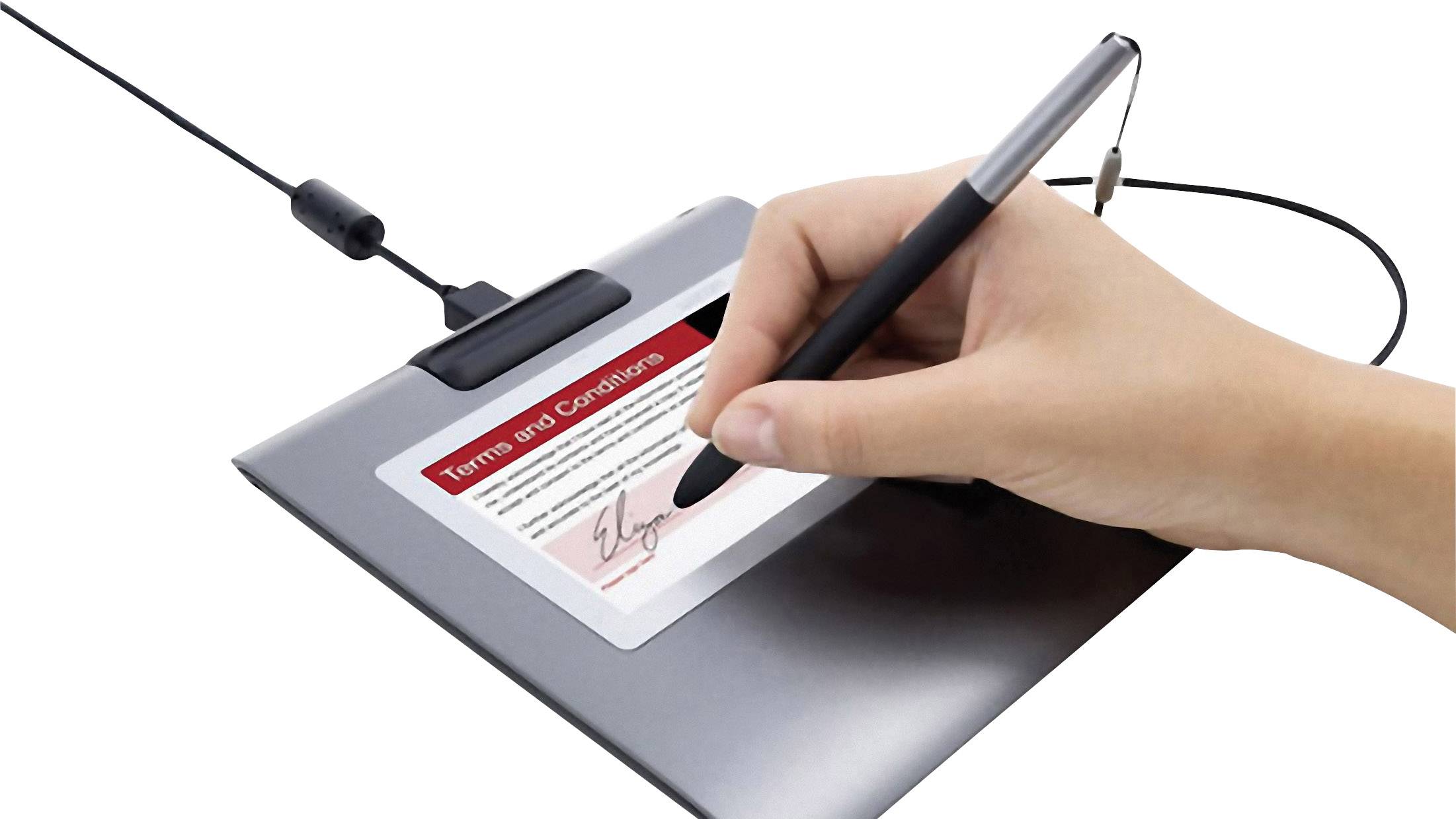 Wacom Signature Pad STU-530 USB Stift-Display, Unterschriften-Pad Silber