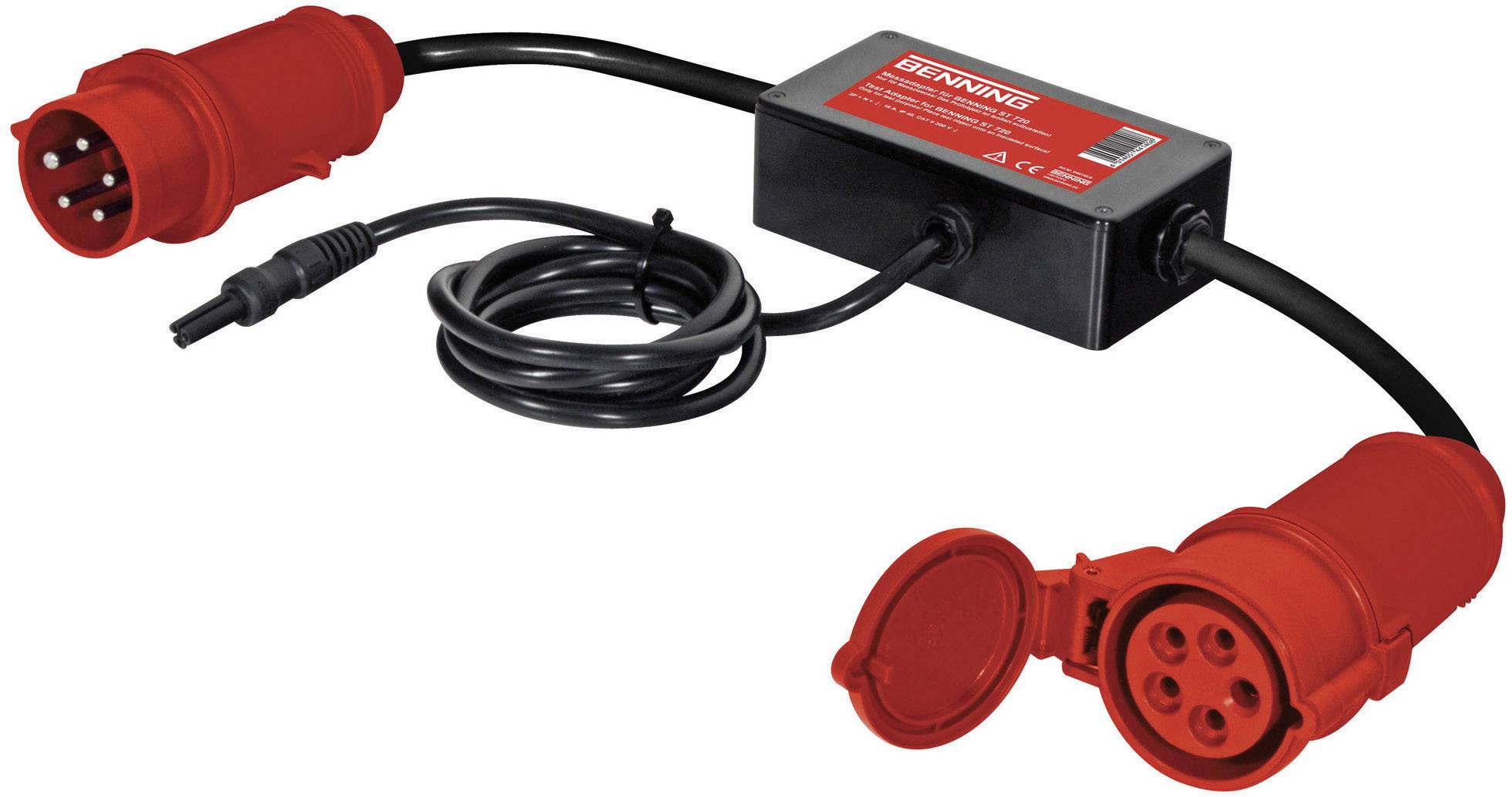 Benning Messadapter 16 A CEE 3-phasig Messadapter CEE-Stecker - CEE-Kupplung Rot