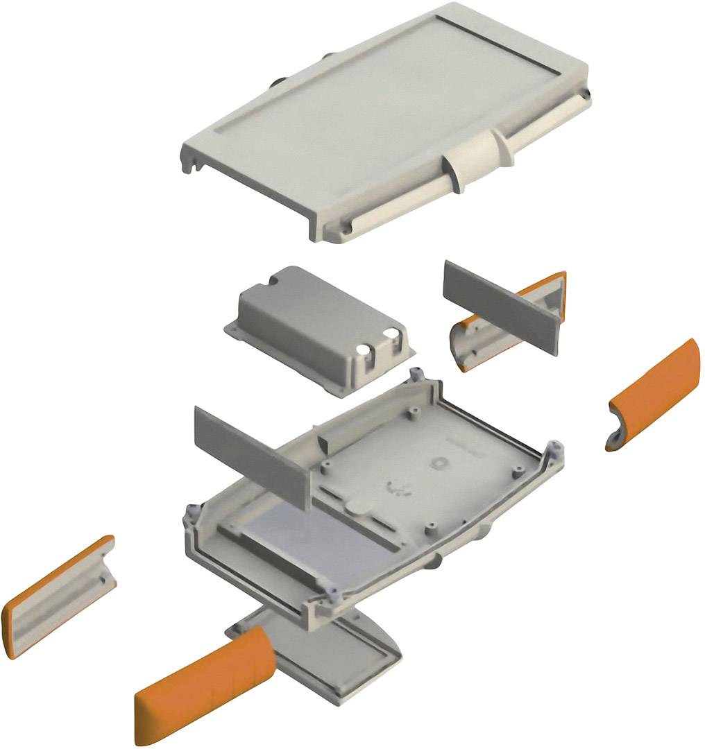 Axxatronic CHH661NGY Hand-Gehäuse 145 x 95 x 25 ABS Lichtgrau 1St.