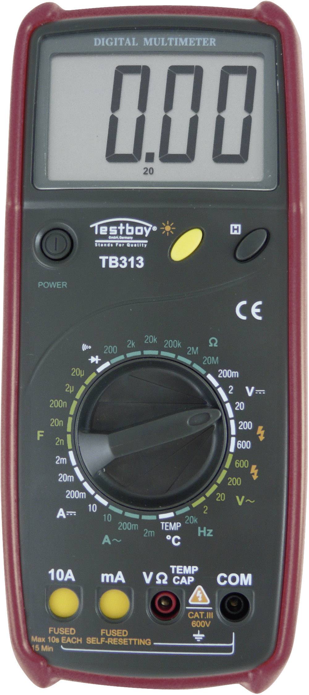 Testboy TB 313 Hand-Multimeter digital CAT III 600 V Anzeige (Counts): 2000