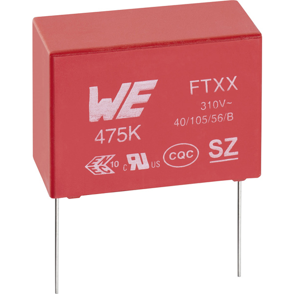 Würth Elektronik WCAP-FTXX 890334023023CS Entstör-Kondensator X2 radial bedrahtet 100 nF 310 V/AC 10% 10mm (L x B x H) 13 x 7 x 13