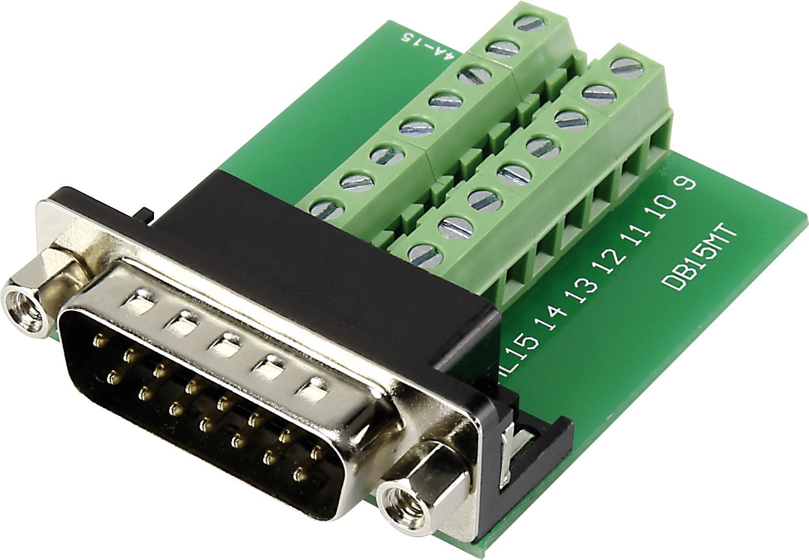 TRU Components DSUB15M-16TB-2 1282790 D-SUB Stecker 90° Polzahl: 15 Schrauben 1St.