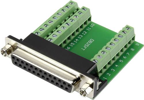 TRU Components DSUB25F-27TB-3 1282791 D-SUB Buchse 90 ° Polzahl: 25 Schrauben 1 St.