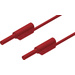 SKS Hirschmann MVL S 50/1 Au Sicherheits-Messleitung [Lamellenstecker 2mm - Lamellenstecker 2 mm] 0.50m Rot