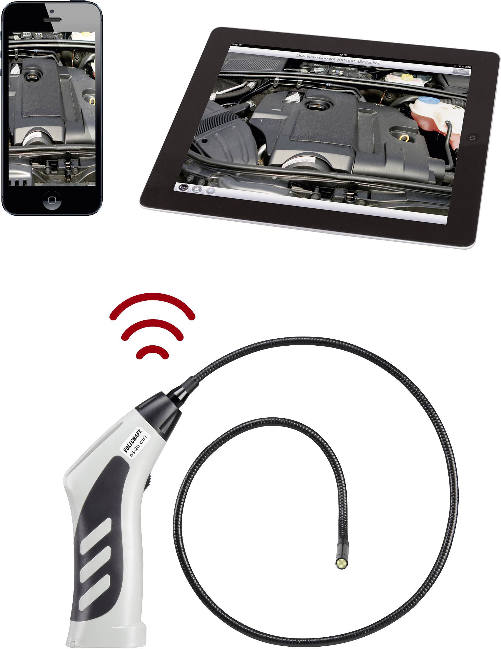 VOLTCRAFT BS-20 WIFI Endoskop Sonden-Ø: 8 mm Sonden-Länge: 85 cm