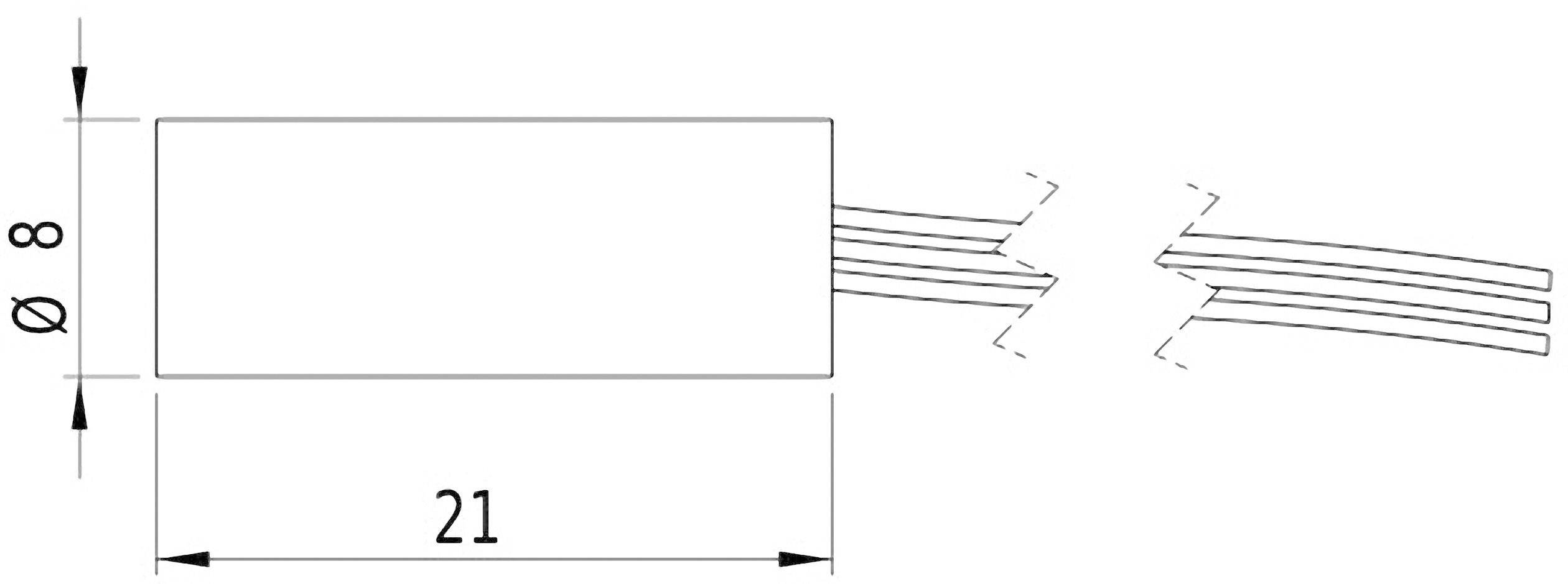 Picotronic Lasermodul Punkt Rot 1mW DI650-1-3(8x21)-ADJ